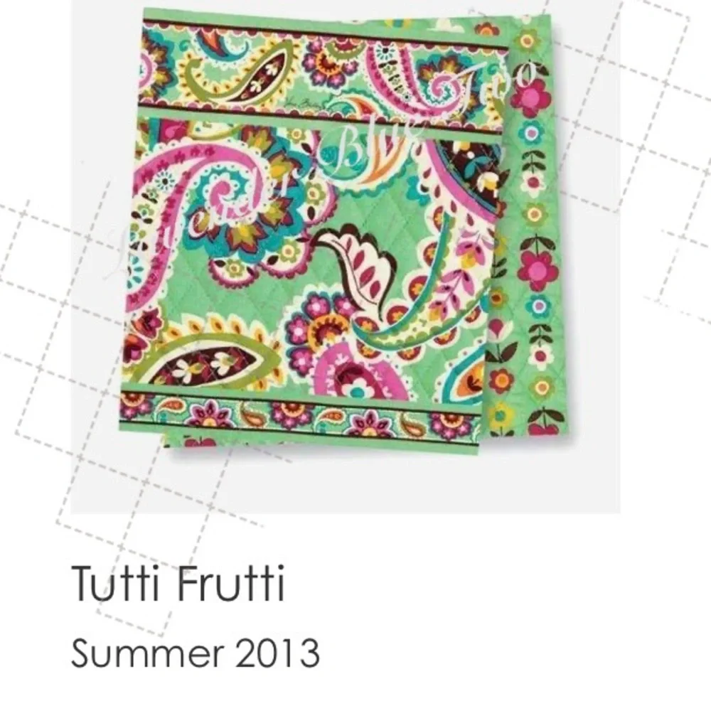 VERA BRADLEY Tutti Frutti 2013 Jewelry Case Folio Book Green Pink Y2K Floral